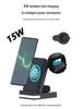 3-in-1 Foldable Wireless Charger for Huawei, Apple, Samsung Phones, Watches, and Earphones