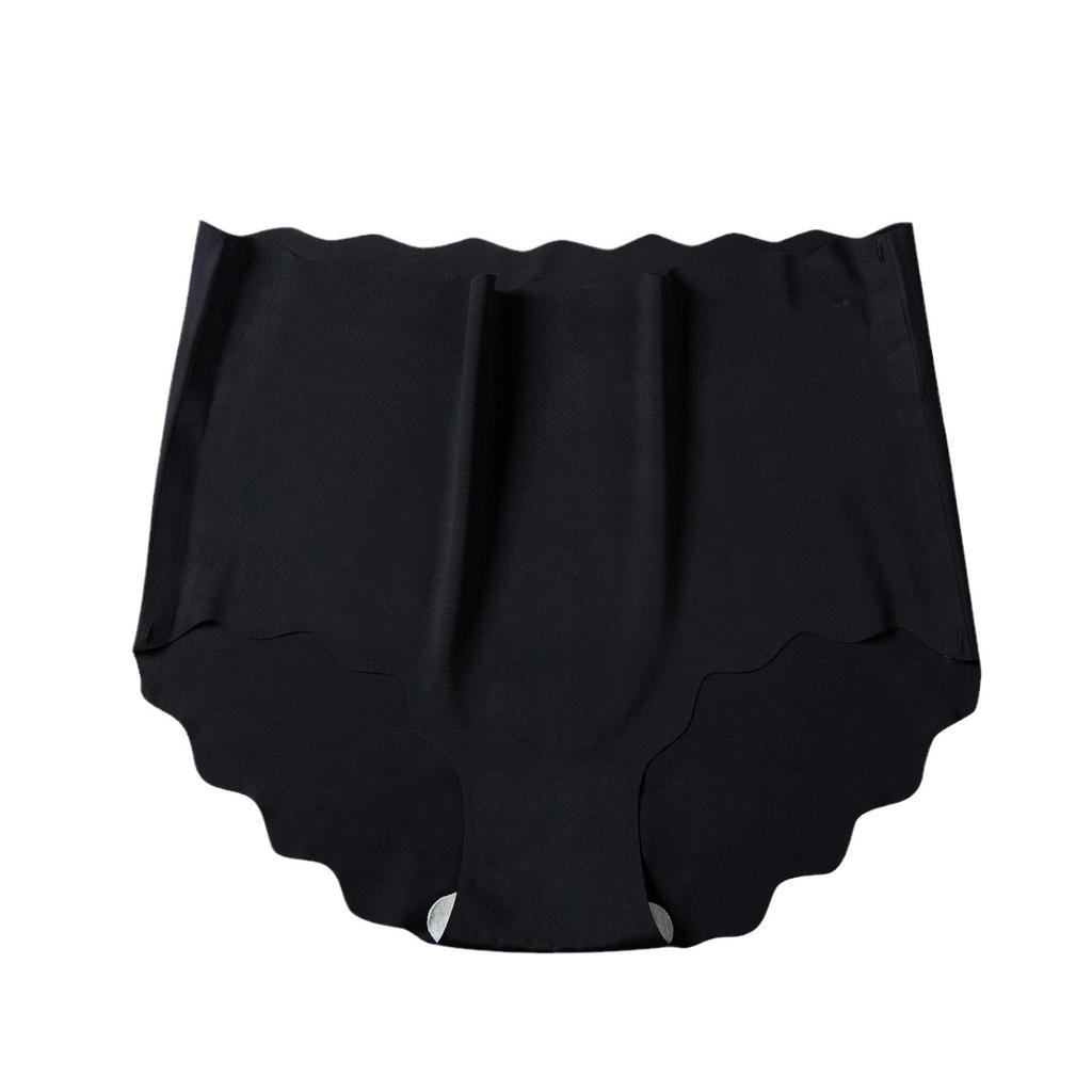 Ice Silk Seamless Ultra-Thin Wavy High Waist Plus Size Women's Breathable Triangle Panties