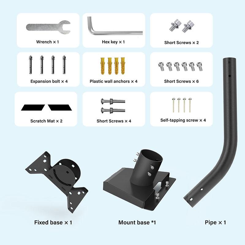 Starlink Gen 3 Accessory Kit V3 V4 Wall Roof Mount Pipe Adapter Adjustable Bracket Flat Pole Antenna Brackets Mounts Stands
