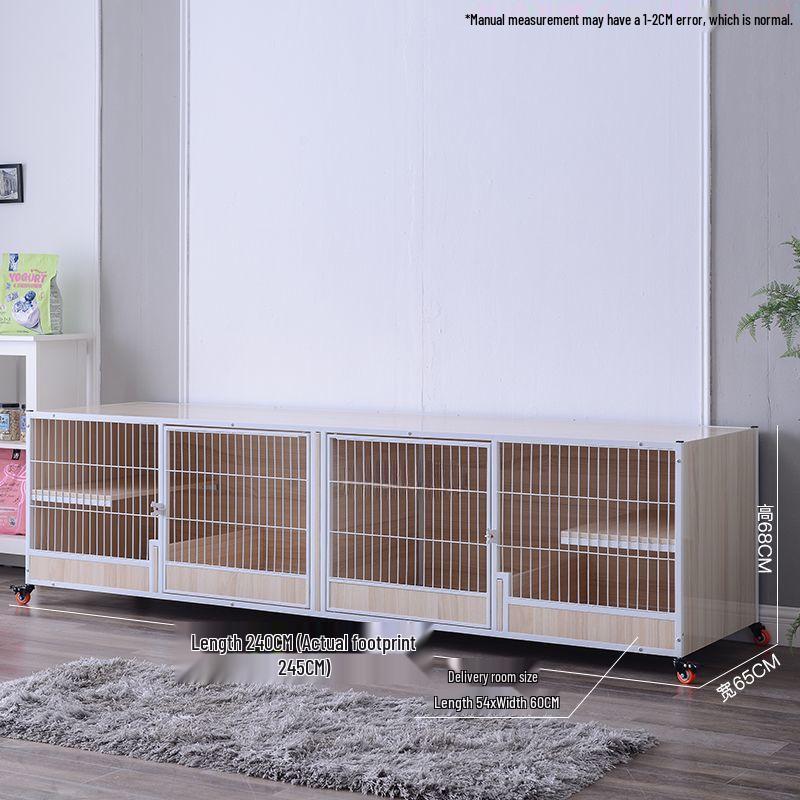 Three-Tier Solid Wood Cat Breeding & Boarding Cage with Birthing Room