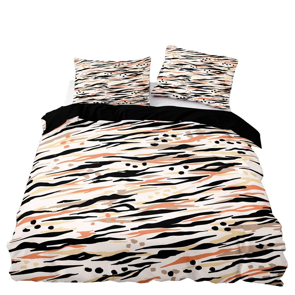 Three-Piece Bedding Set, Pink Leopard Print Microfiber.
