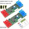 NE555 CD4017 IC LED elektronické sady světel Červená Modrá Dvoubarevná DIY sada Stroboskopický elektronický oblek Blikající světla Komponenty DIY