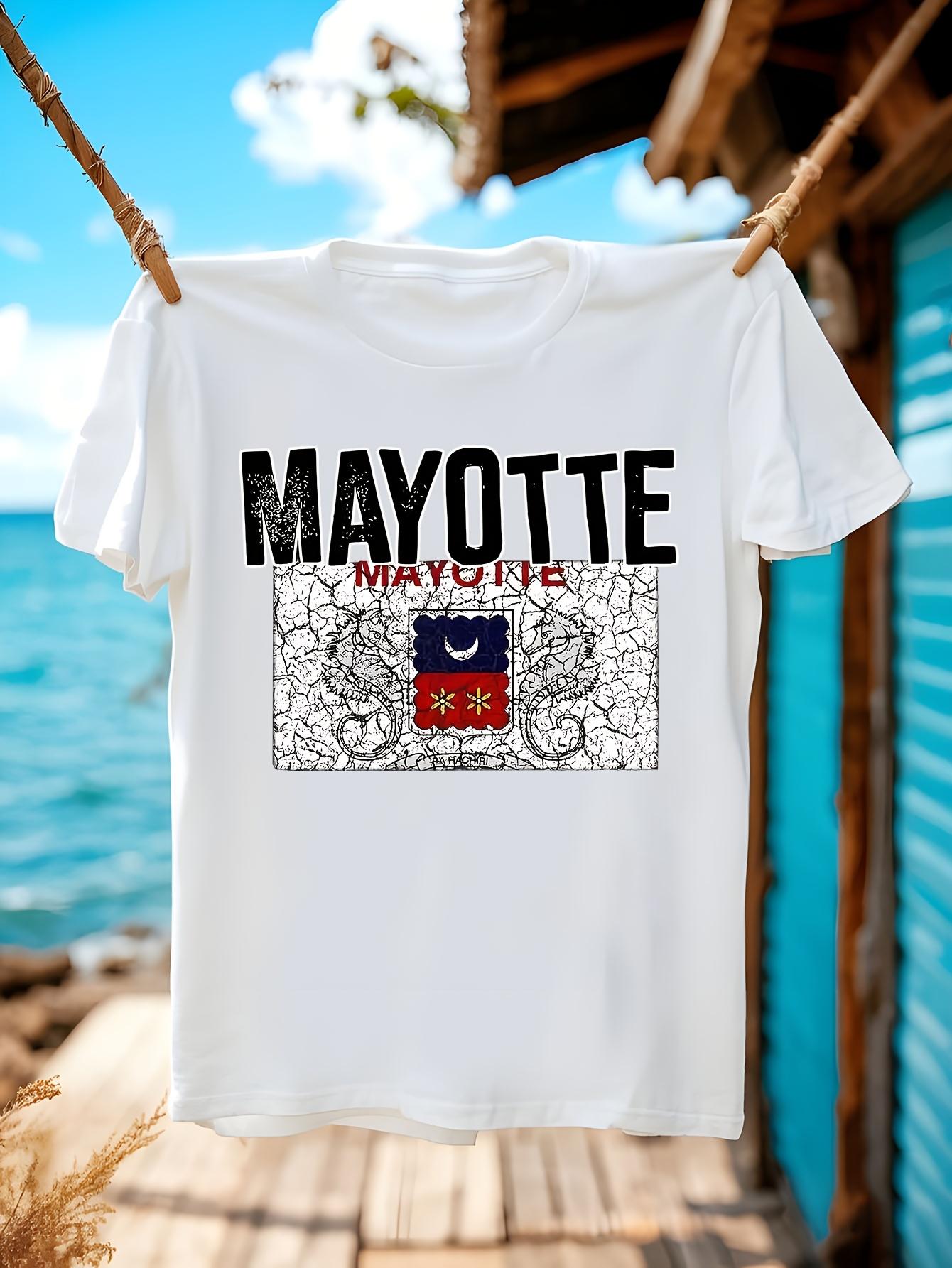 Black Mayotte Flag Graphic Tshirt Graphic Tshirt - Bold L... S
