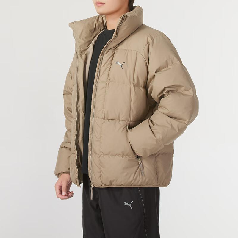 Puma Outdoor Windproof Warm Casual Fashion Long Sleeve Down Jacket Men Jackets Brown 629268-67