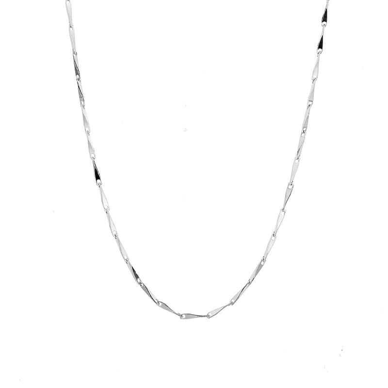 Simple Personalized Melon Seed Chain Women'S Short Collarbone Chain Melon Seed Bare Chain Single Chain High-End Versatile Chain