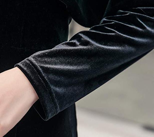 Top a Spodní Slim Pružinový Pružinový Dlouhý Pruhovaný Černý Černý SC96 BK 3XL [Shion] Šaty, Velur, Formální, Luxusní, Krajka, Svatba, Párty, Poloformální,