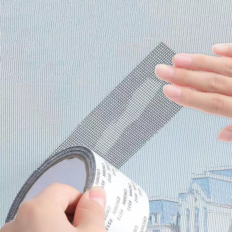 Window Screen Repair Tape Self Adhesive Mesh Tape Net Door Fix Patch Anti Insect Mosquito Mesh Broken Holes Repairing