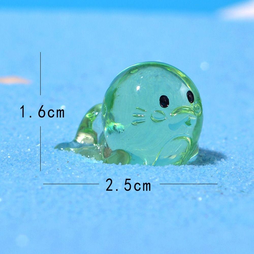 

Микроландшафт Мини Украшения Морской Лев Мультяшная Модель Морского Животного Креативные Украшения Морской Лев Двор зелёный