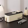 Nordic Style Desktop Cable Organizer Box With Lid Chargers Power Cords Earphones Smartphones Laptops Tablets