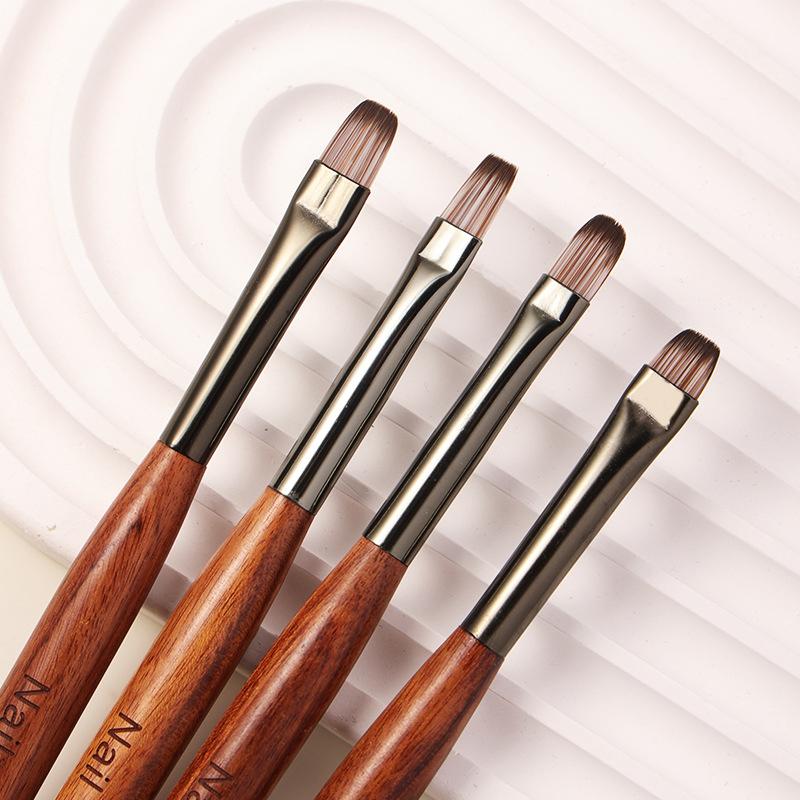 Double Ended 7/12/13Mm Liner Painting Brush Nail Art Flat Round Drawing Flowers Diy Petal Pen Tools Glue Phototherapy Pen