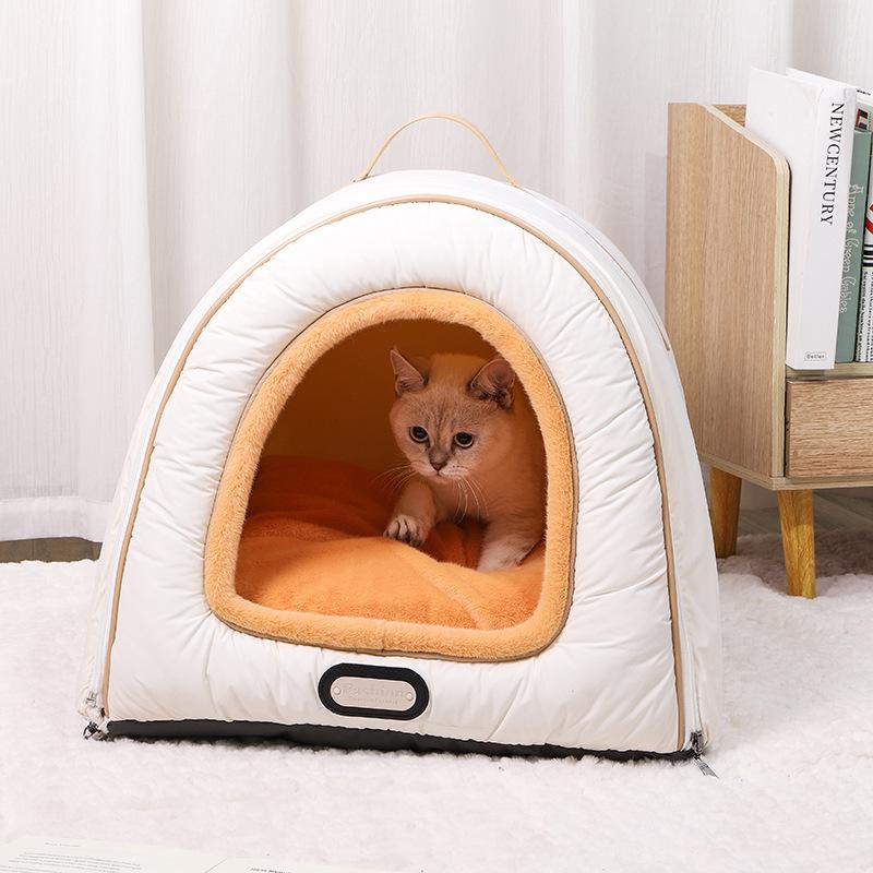 New Pet Nest Is Convenient for Going Out, Portable Zipper Model, Cat Warm House, Winter Cold-proof Dog Cage Cat House
