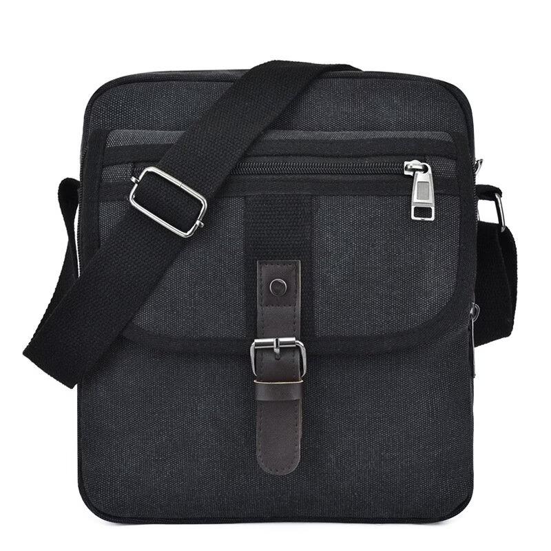 Men's Large Capacity Canvas Shoulder & Crossbody Bag