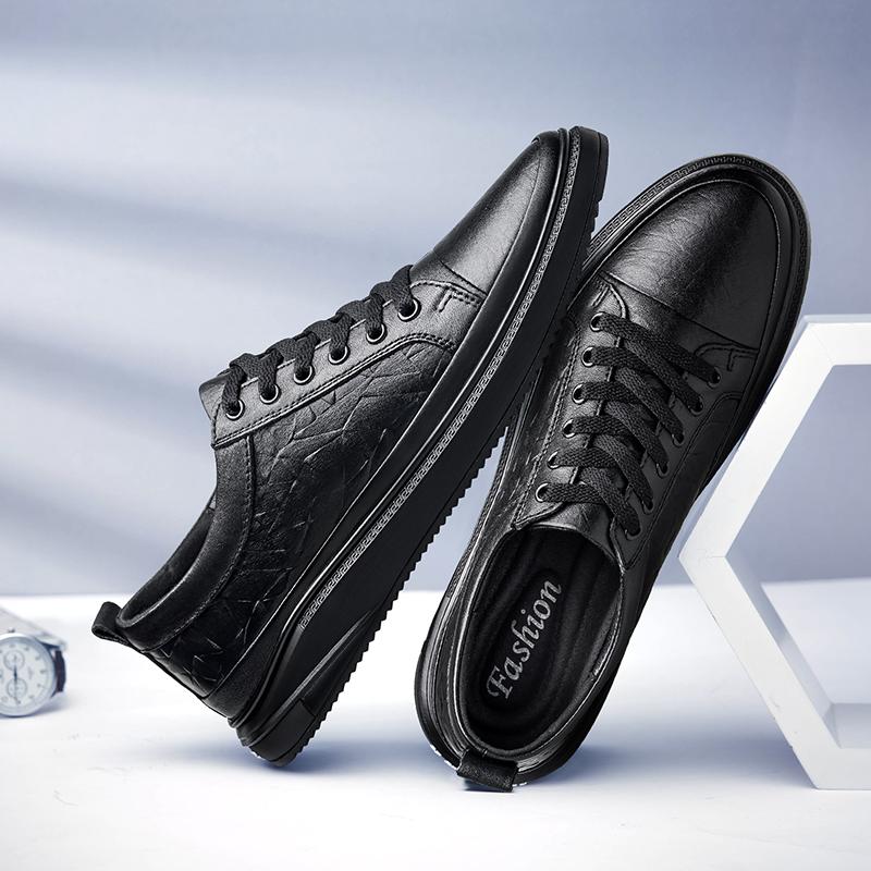 Mode Neue Herren Freizeitschuhe Handgefertigt Vintage Herren Skateboard Schuhe Luxusmarke Herren Vulkanisierte Schuhe Echtleder Sneakers