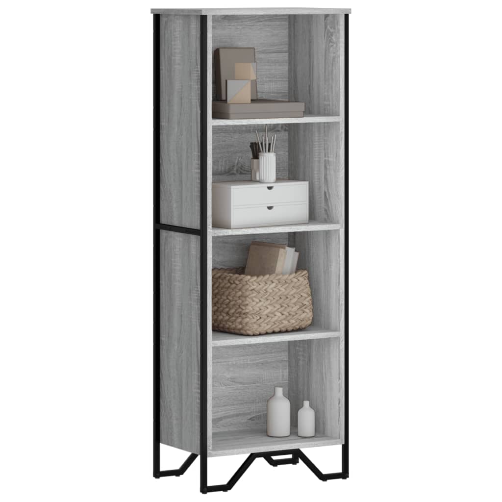 Bookshelf Grey Sonoma 50 x 31 x 137.5 cm Engineered Wood