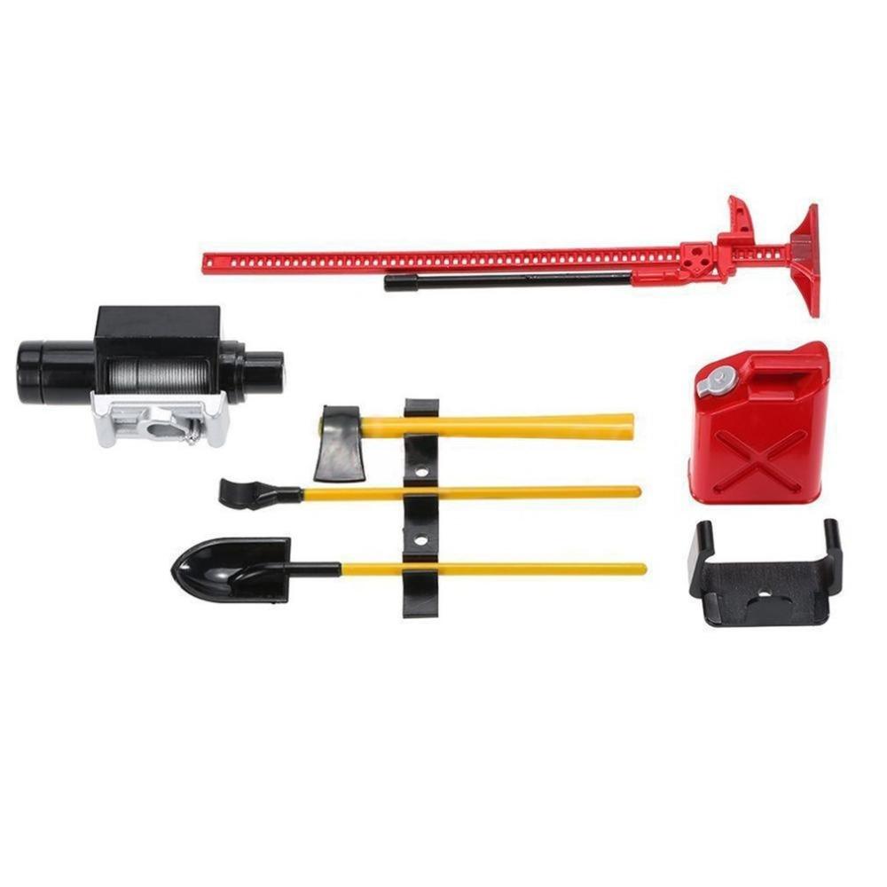 6pcs 1/10 Scale Garage Tools Set Plastic RC Crawler Parts for SCX10 TRX4 D90 CC01