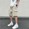 Pantaloncini Cargo da Uomo Tasche Laterali Vita Elastica Casual da Esterno Larghi Moda