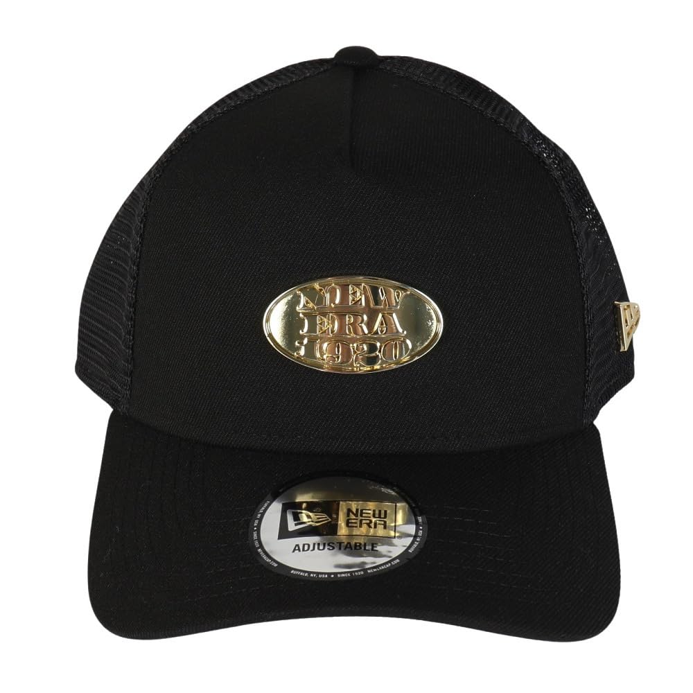 New Era Czapka siatkowa z bawełny, bez metalu, rozmiar uniwersalny 940AFTR METAL PLATE BLK GLD 251 NER36C3777 9FORTYA-Frame Plate, Czarno-złota, (14388622)