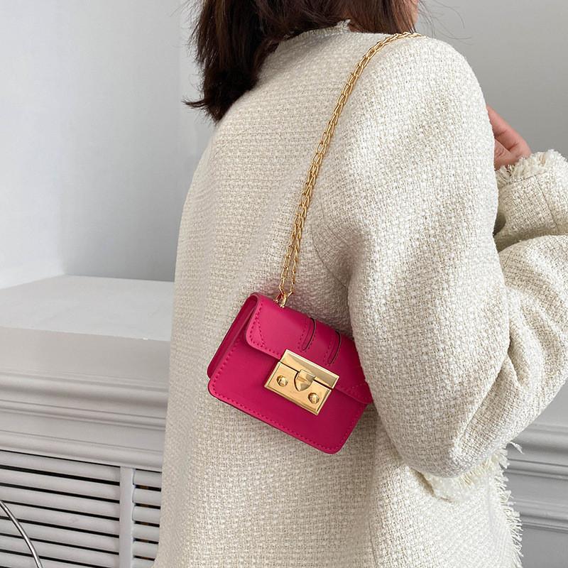 Trendige Mini-Quadrat-Schultertasche für Damen Frühjahrsmode 2023 Elegante Handtasche aus PU-Leder