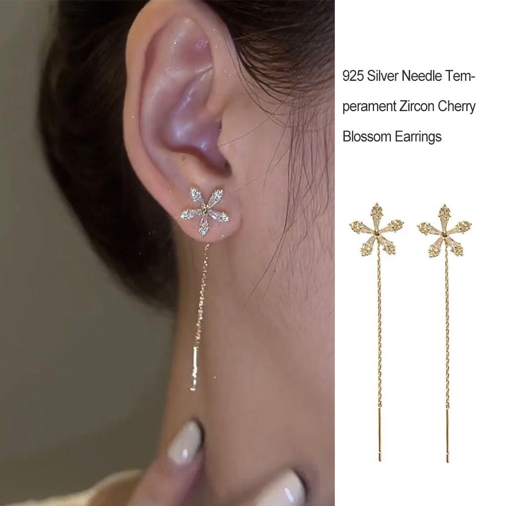 1 Pair Women Earrings Alloy Plating Gilrs Flower Fashion Party Decorations Girlfriend Jewelries Jewelry Earring