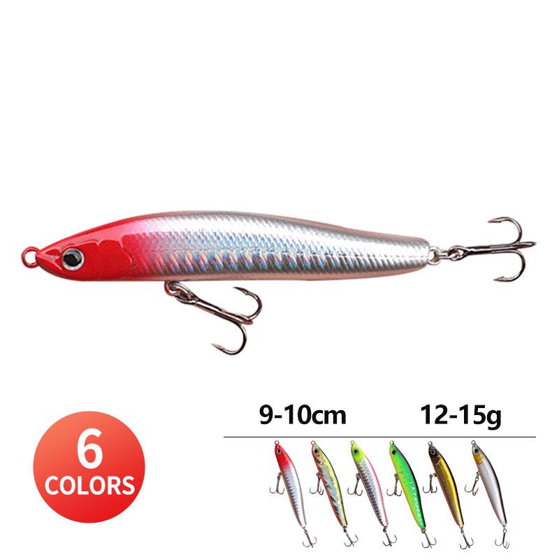

1 шт. Тонущая карандашная приманка 12-15 г Кастинг Джиггинг Приманка Искусственная приманка Береговая рыба Topmouth Culter Тройные крючки Рыболовные приманки Pesca