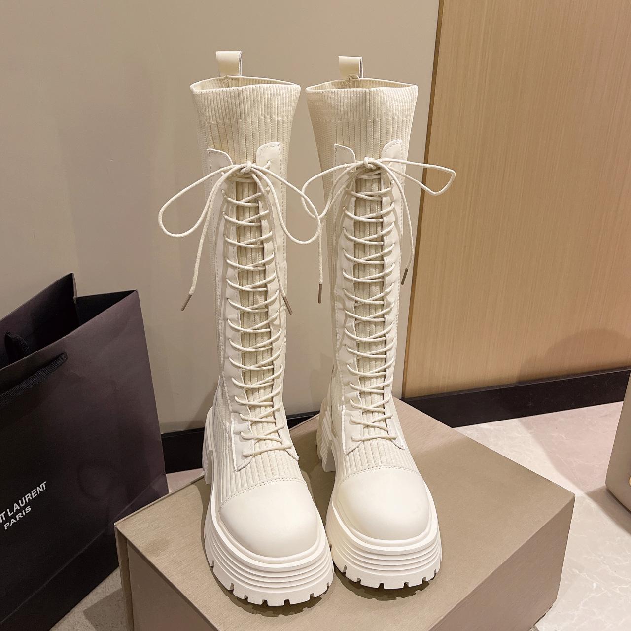 

Elastic boots women s autumn 2025 new Internet celebrity fashion British style socks boots thick-soled thin women s boots 39