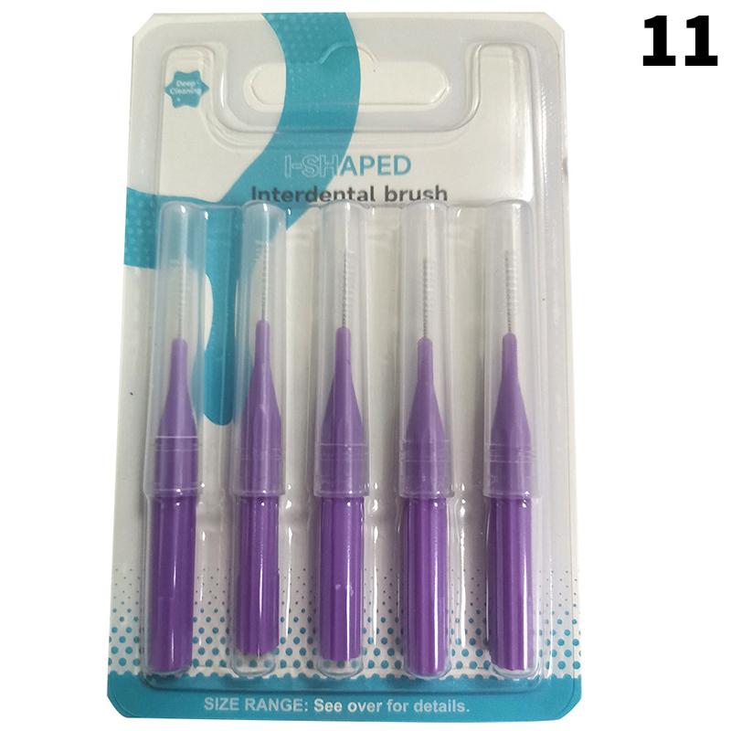 Dental Interdental Brushes Oral Hygiene Flossing Head L/I Shape Tooth Cleaning Tool for Braces Toothpick