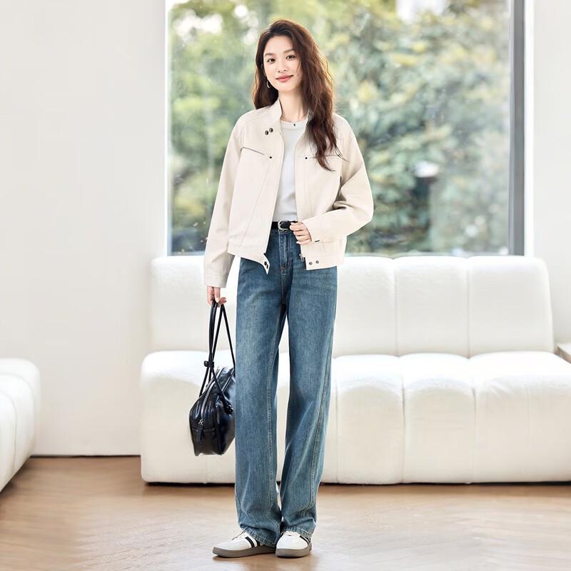 Sybilla Women's Loose Fit Round Neck Jacket