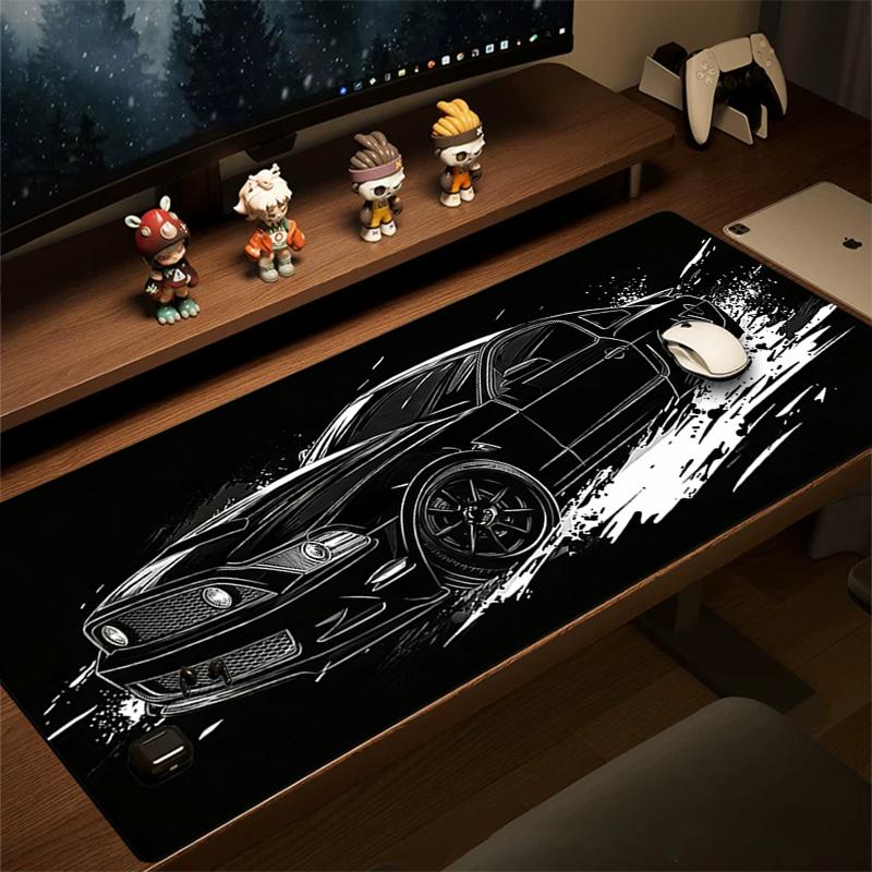 Black Sports Car HD Printed Desk Mat Gaming And Office Mouse Pad Car Design for Car Lovers Computer PC Gaming desk Accessory SBD300x800x2mm