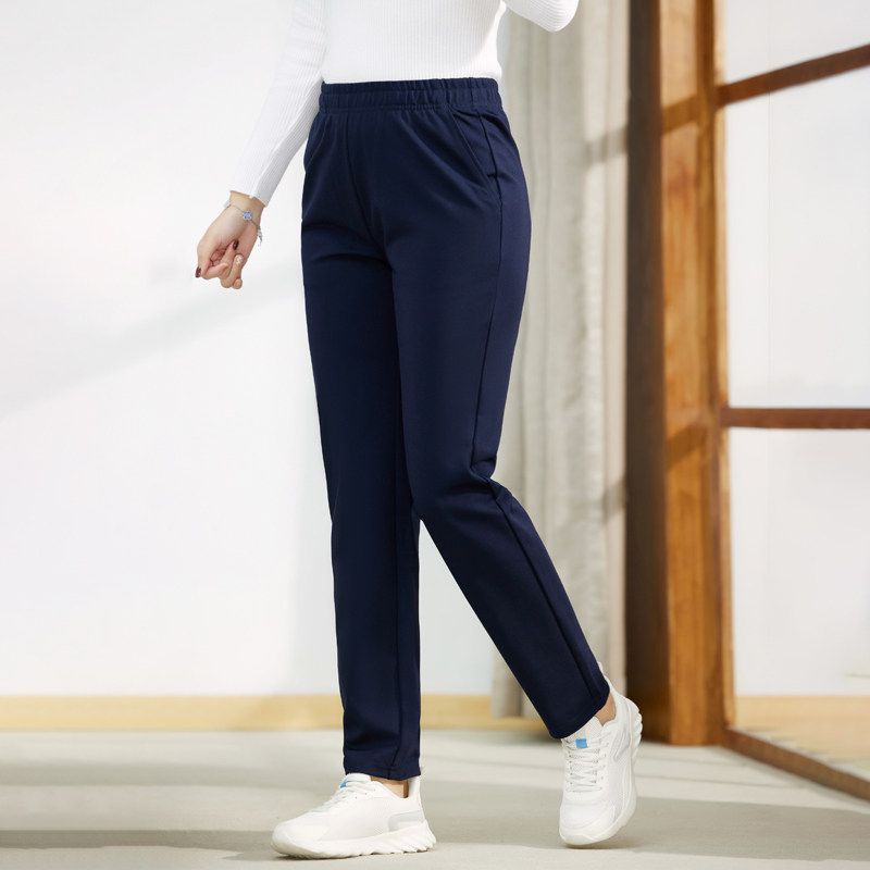 

Pants Plus size Plus Size Ladies Loose Slim Looking Plus Fertilizer Plus 100.00kg Fleece-lined Elastic Waist Sports Pants for Autumn and Winter Deep Blue Extended 911 # L