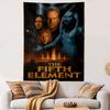 The Fifth Element Movie Poster Tapestry Wall Hanging, Bruce Willis Sci-Fi Film Artwork, Retro Cinema Decor for Bedroom Living Room Dorm