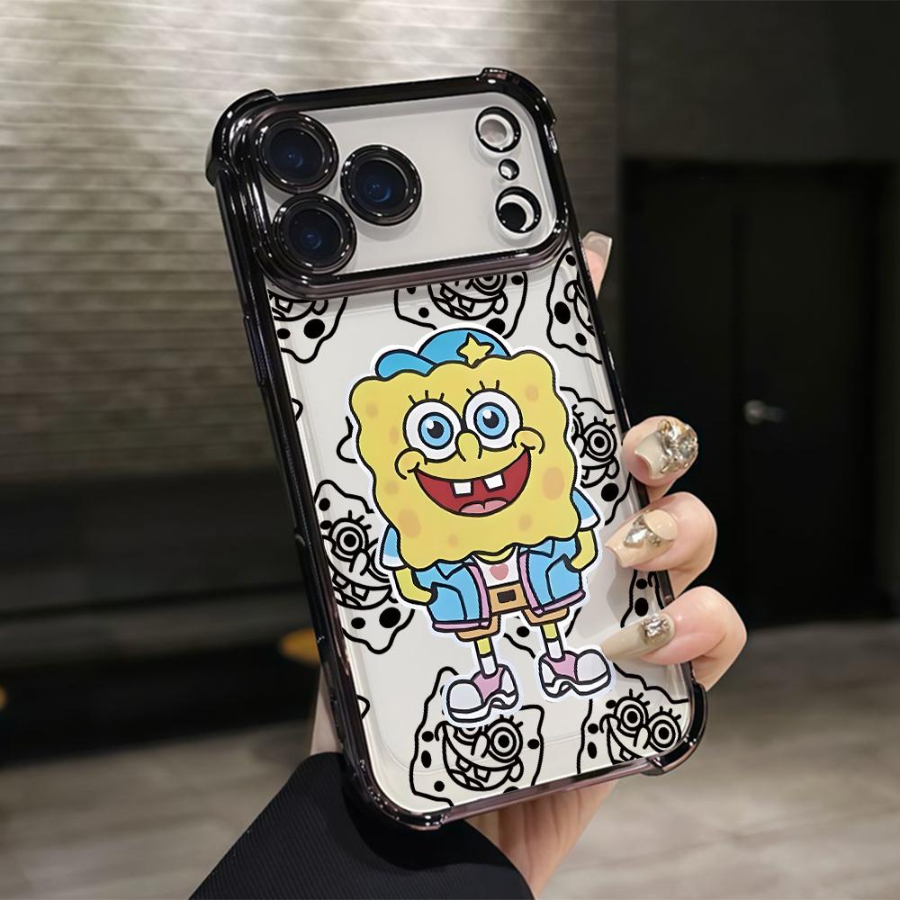 Cute SpongeBobs S-SquarePants Phone Case for Samsung Galaxy S26 S25 S24 S23 S22 S21 S20 FE Ultra Plus 5G Anti-drop Cover