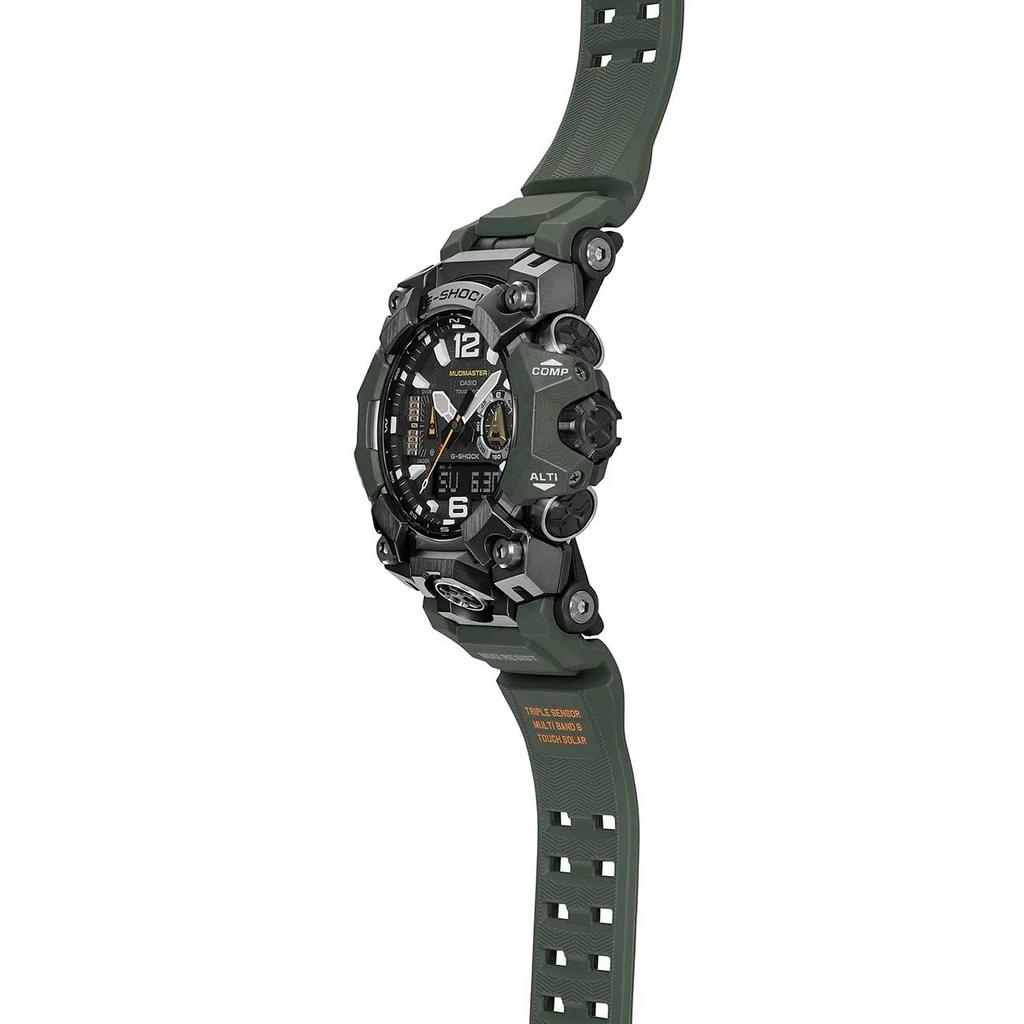 Casio Quartz Watch with Stainless Steel Strap Military Style Men's GWG-B1000-3AER, Green,