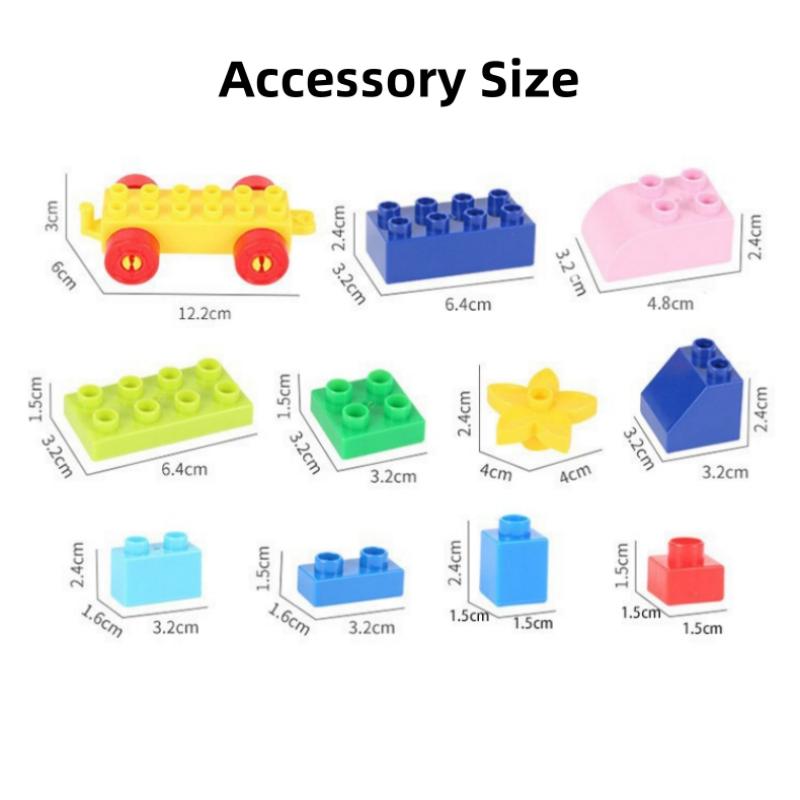 Non-Toxic 380Pcs Building Blocks Diy Bricks Bulk Model Educational Kids Toys Compatible All Brands Gifts For Children Construction Toys