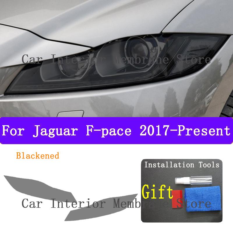For Jaguar F-Pace 2017- Car Exterior Headlight Anti-scratch Front Lamp Tint TPU Protective Film Repair Accessories Sticker