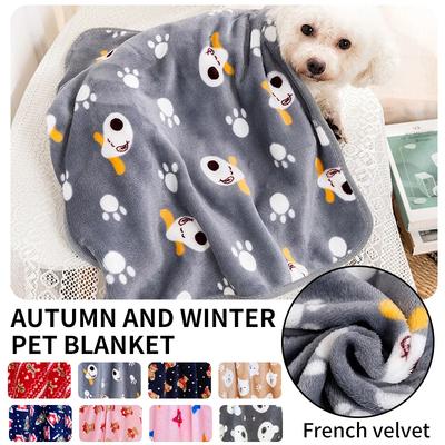 Pet Blanket Mat Plush Thin Pet Sleeping Blanket for Dog Cat Warm Breathable Cat Cover Blanket Pet Dog Supplies, Suit For Winter