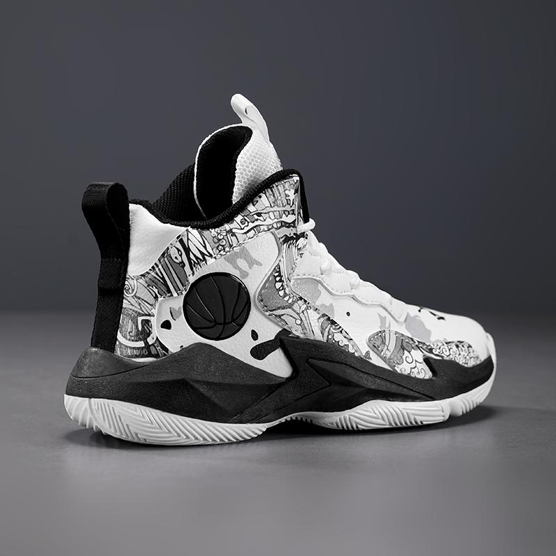 New Children High Top Sneaker Leather Sports Shoes for Boy Kids Comfort Anti-slip Basketball Shoes Outdoor Walking Sneaker