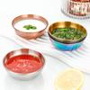 2pcs Tableware Stainless Steel Dip Sauce Dish Deepened Thickened Seasoning Dish Creative Multifunctional Snack Dish Hot Pot