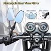 1 Pair Blue Glass Motorcycle Side Mirror Angle Adjustable Handlebar Mirrors  Electric Bikes
