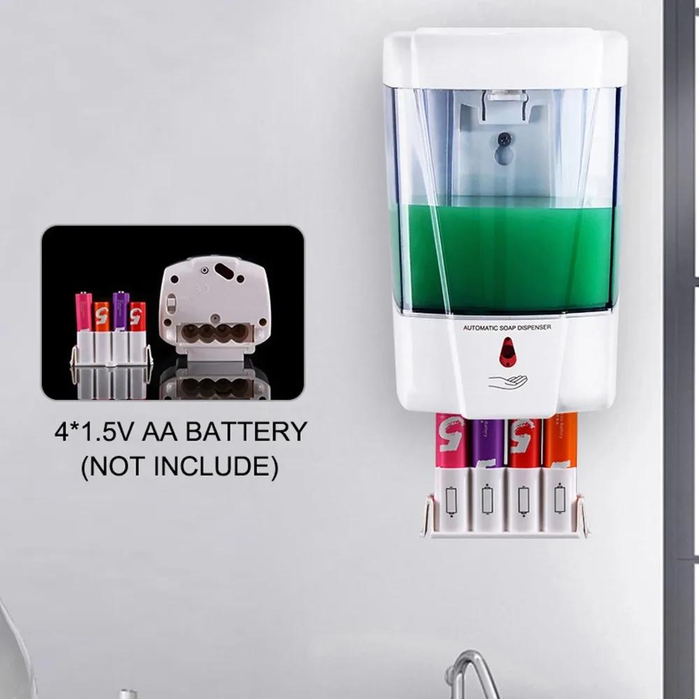 Automatisk flytande tvålbehållare Beröringsfri sensor Badrum Smart tvålmaskin 700ML Elektrisk flytande tvålbehållare Pumpbehållare