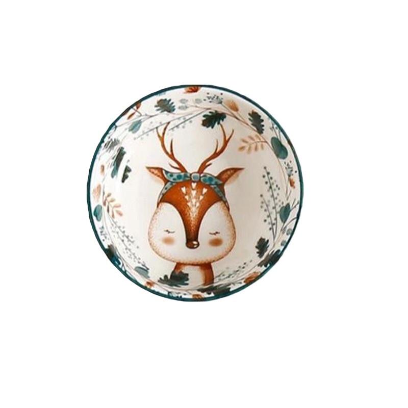 Japanese Cute Cartoon Elk Ceramic Plate