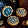 1PC Gold Frame Velvet Jewelry Display Tray Ring Earring Holder Wedding Gift Home Storage Elegant Anti-scratch Velvet Lining