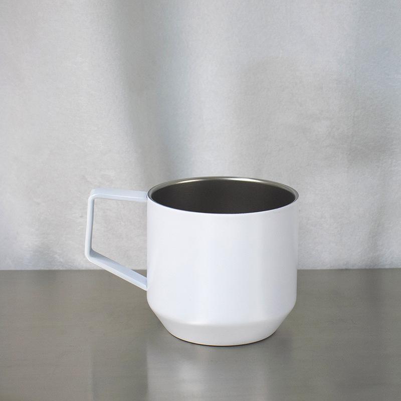 stainless steel coffee cup, double-layer heat-insulated water cup 304 mug promotional gift, office desktop water cup.