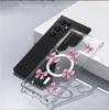 Rosa Schleife Magnetische Transparente Vollabdeckung Hülle für iPhone 15/16/17 Pro Max