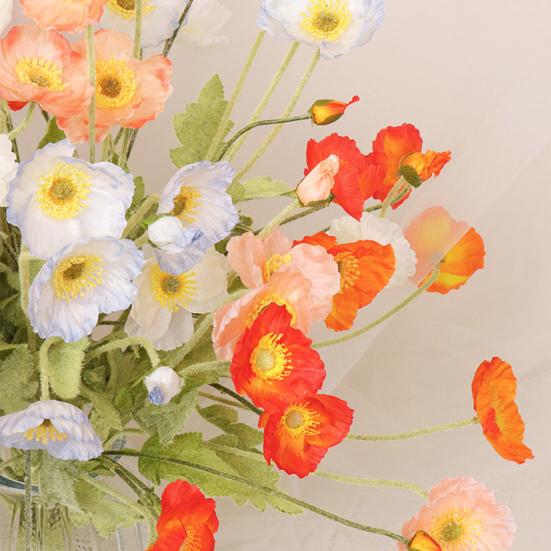 Flor Artificial Flor de Seda Falsa Realista Hogar Oficina Boda Fiesta Interior Exterior Decoración de Plantas de Floración Falsa