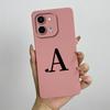 For vivo Y28 4G Case vivo Y28 4G Cover Cute Initial Letters Square Liquid Soft Silicone Phone Case Matte Shockproof Back Cover