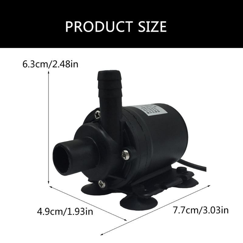 Small DC12V Solar Brushless Submerged  Water Pump Low Noise Submerged  Water Pump for Outdoor Decoration Use