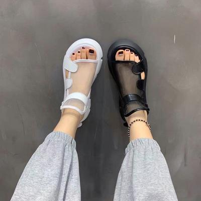 2024 Women's Summer New Fashion Thick Sole Breathable European Mesh Roman Sandals