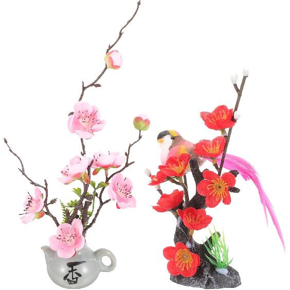 HEMOTON 2pcs Sushi Decoration Sushi Plate Decorations Small Decor Cake Topper Flowers Desktop Accessories Sushi Tableware Decoration Dining Table