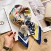 70cm Colorful Print Silk Scarf Women Fashion Kerchief Soft Satin Hairband Hands Bag Ribbon Foulard Hijab Neckerchief Headband