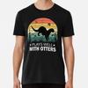 Plays Well With Otters - Funny Otter Pun T-Shirt S-5XL Best T-Shirt